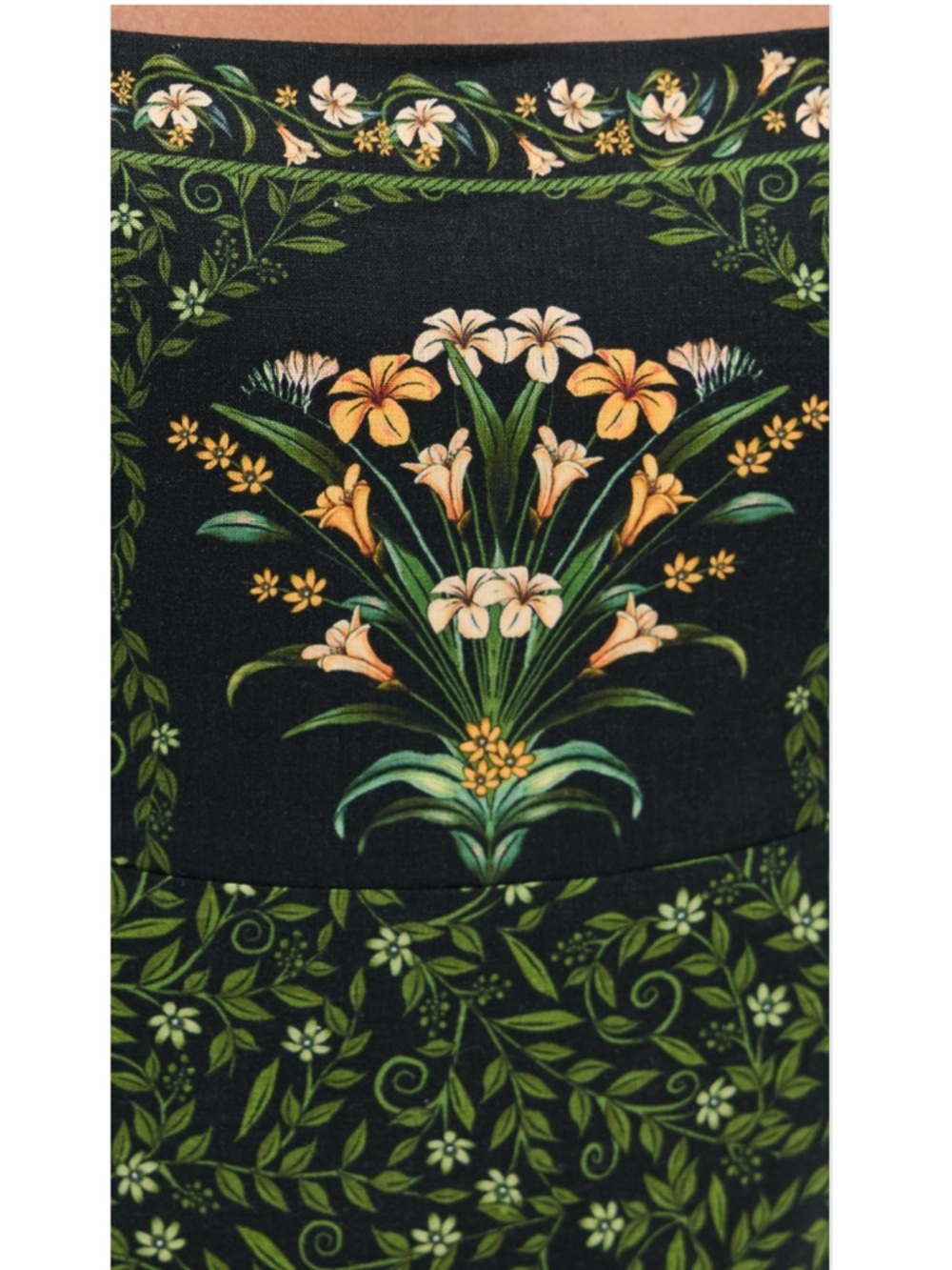 Farm Rio Arch Black Green floral Sleeveless Maxi Dress - Picture 4 of 13